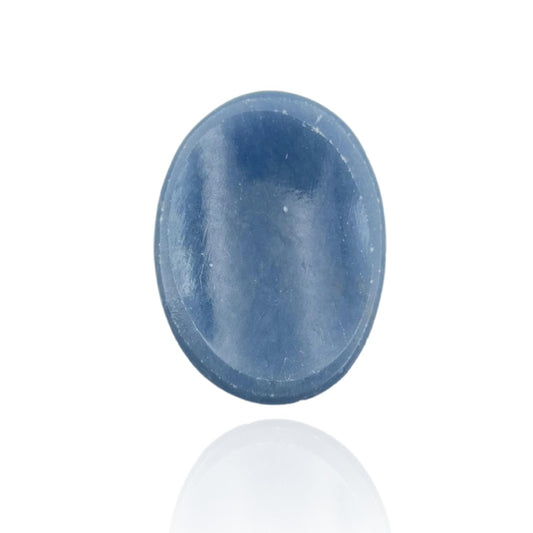 GEMSCITE Angelite Thumb Worry Stones Metaphysical Gemstone Crystal Healing Reiki Men Women Gift FENG Shui Positive Energy Love Wellness Palm Stones Wicca Powerful