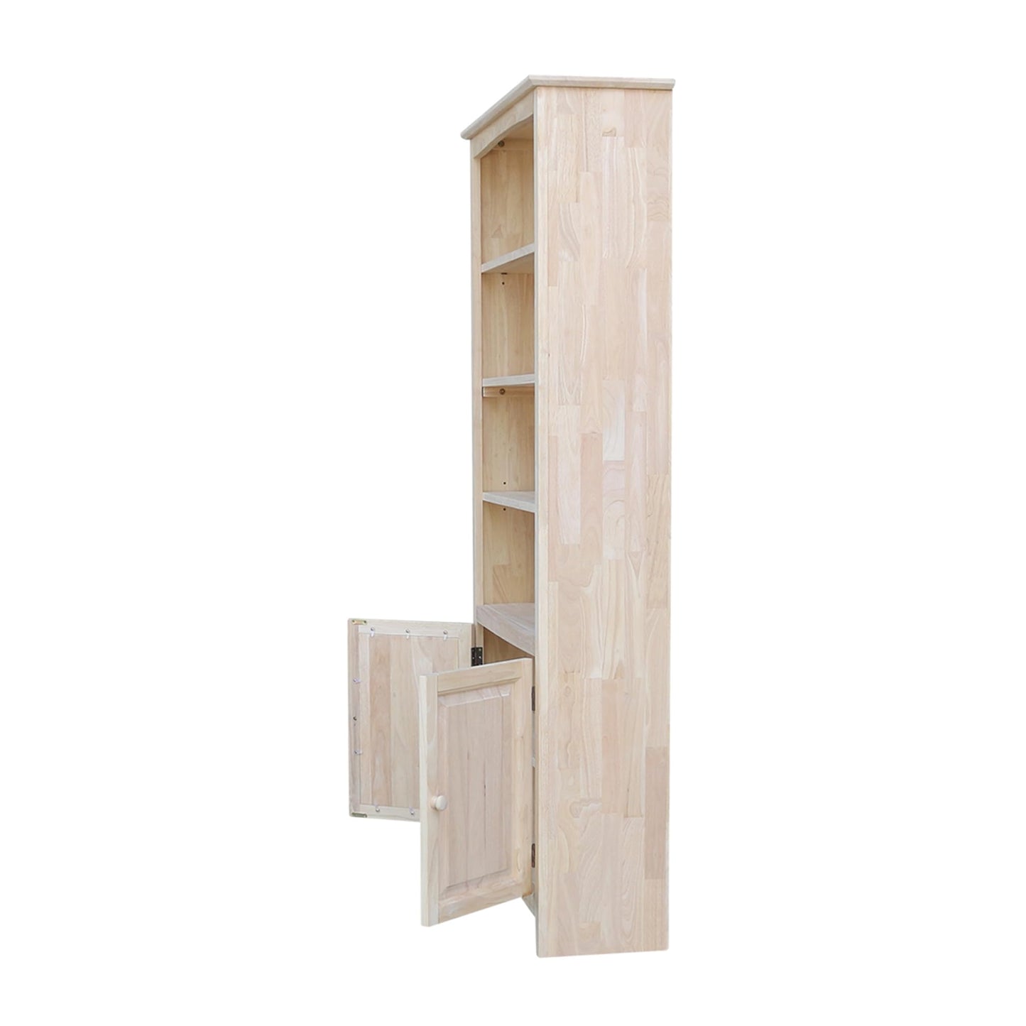 Solid Wood Shaker Bookcase - 72"H , Unfinished