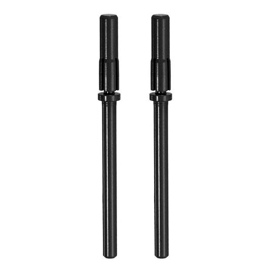 HARFINGTON 2pcs Small Mandrel Bit for Sanding Band Nail Drilling, 3mm (1/8") Mini Stainless Steel Nail Sander Drill Bit for Electric Drill File Machine, Manicure Nail Tool, Black