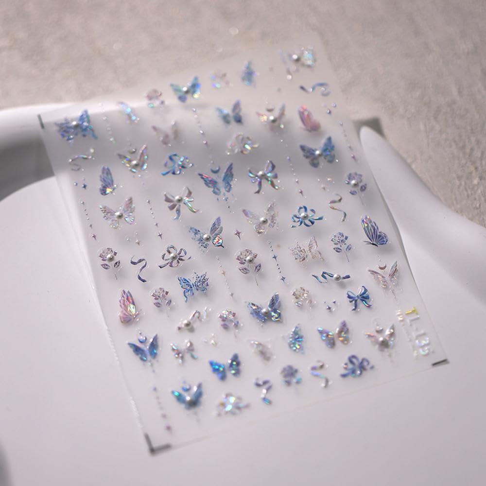 Ocean Nail Stickers 5D Embossed Gold Mermaid Nail Decals Beach Starfish Nail Designs Metallic Golden Self Adhesive Spring Summer Nails Stickers for Women DIY Manicure 1 Sheet