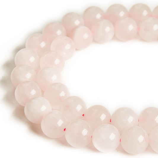 60pcs 6mm Rose Quartz Beads Natural Gemstone Beads Round Loose Beads for Jewelry Making