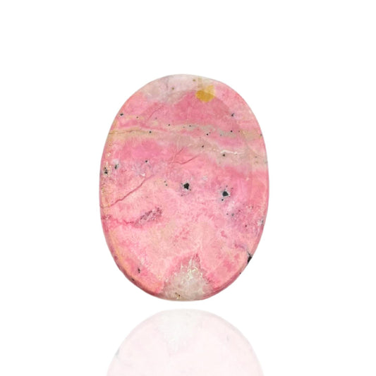 GEMSCITE Rhodochrosite Thumb Worry Stones Metaphysical Gemstone Crystal Healing Reiki Men Women Gift FENG Shui Positive Energy Love Wellness Palm Stones Wicca Powerful
