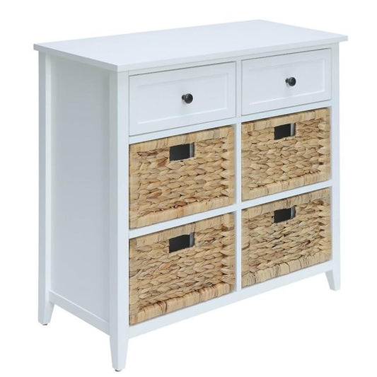 Acme Flavius Wooden 6 Drawers Accent Chest in White