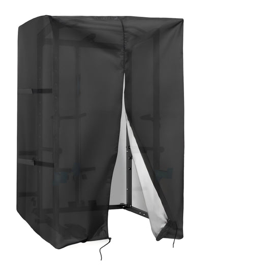 Safipotts Squat Rack Cover, Waterproof Outdoor Gym Equipment Covers with Zipper for Squat Rack/Weight Lifting Rack/Home Gym Workout Equipment (64" W x 68" D x 82.5" H)