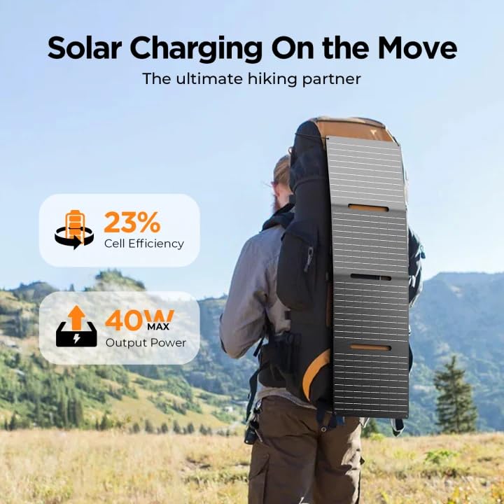SinKeu Portable Power Station 300W with 40W Solar Panel,256Wh Solar Generator LiFePO4 Battery with USB DC AC Outlet for Outdoor,Off-Grid Living,RV,Emergency