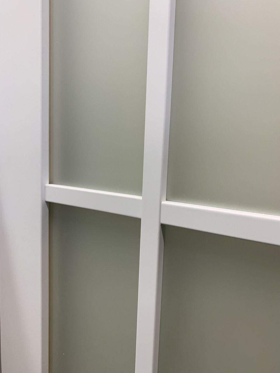 SARTODOORS Solid French Door Frosted Glass 12 Lites 32x80 inches | Felicia 3312 Matte White | Single Regural Panel Frame Trims Handle | Bathroom Bedroom Sturdy Doors