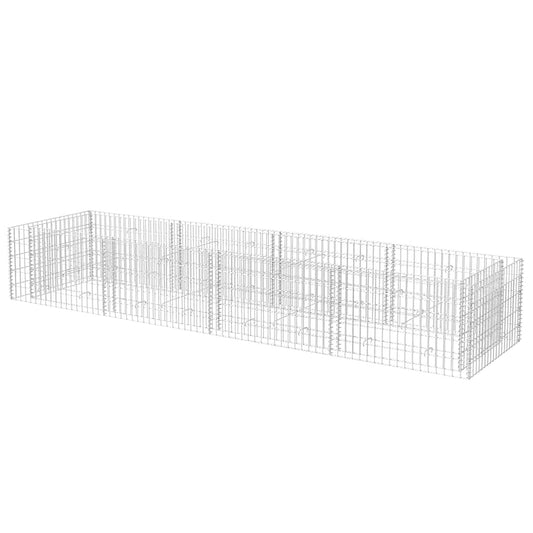 Todiikf Large Silver Galvanized Steel Raised Garden Bed 141.7"x141.7"x19.7" Modern Industrial Planter Box Outdoor Heavy-Duty Flower Bed Kit for Patio Backyard Terrace