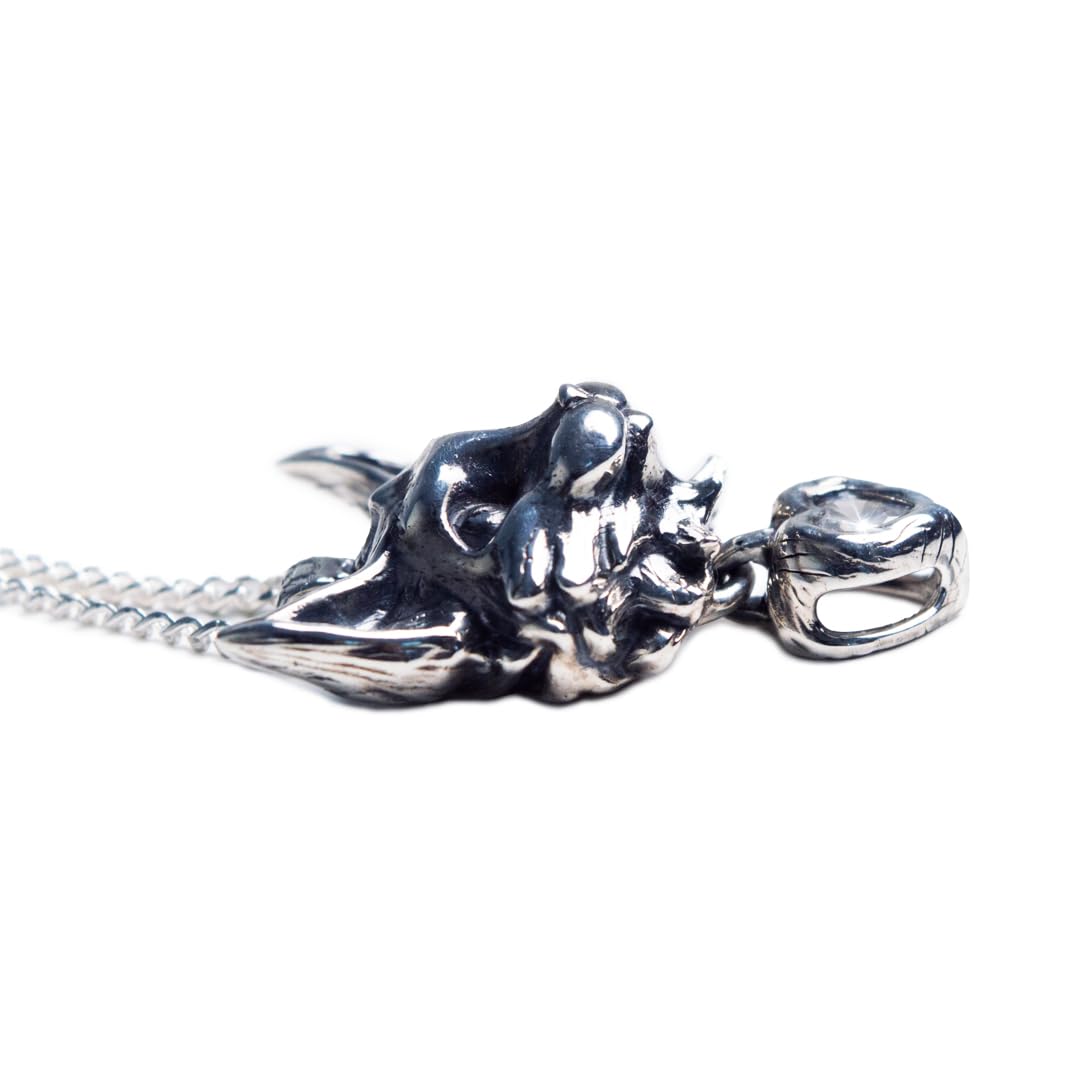 IlustrAriane Sterling Silver Cat Necklace and Earrings Set with Heart Zirconia – Matching Jewelry Gift for Cat Lovers