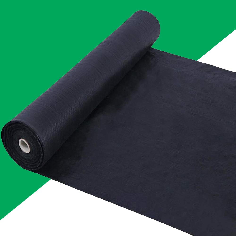 Kdgarden Premium 5oz Pro Weed Barrier Landscape Fabric Ground Cover Heavy Duty Commercial Anti-Weed Gardening Mat, 3ft x 300ft, Black