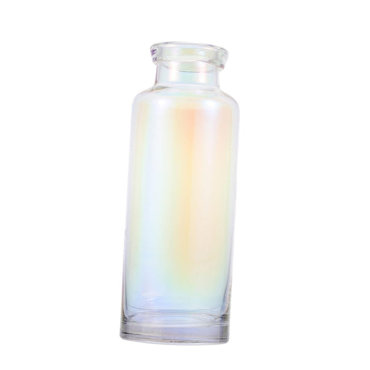 IMIKEYA Colorful Glass Hydroponic Vase Simple Small Mouth Terrarium Decorative Plant Container for Home and Garden Decoration Craftsmanship Modern Creative Centerpiece