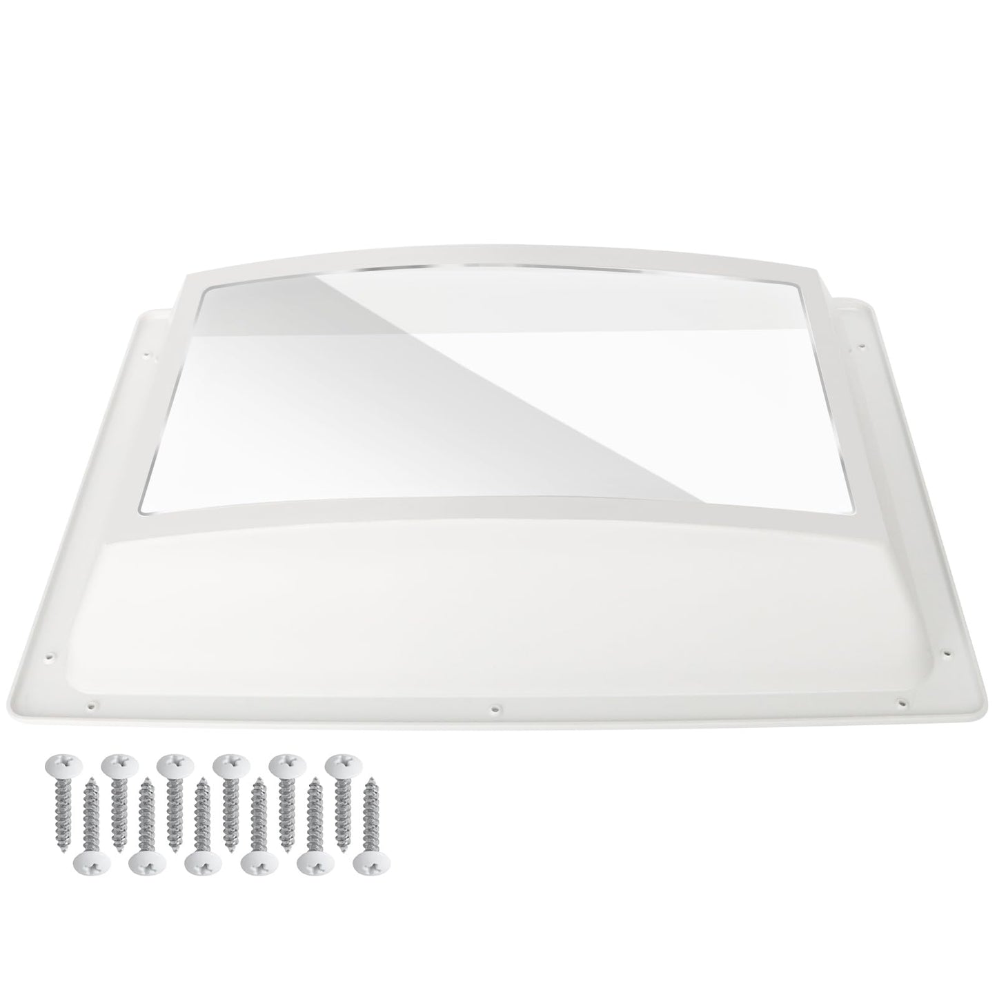 RV Skylight Replacement Bundle,18" x 26" RV Shower Skylight Cover Outer Dome Fit 14" x 22" Openings for Camper Motorhome Bathroom,Inner Dome with Window 14" x 22"+Polyurethane Adhesive Sealant,White