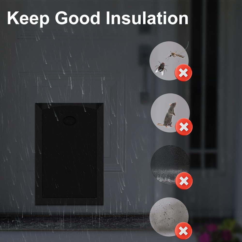 [MAVRICPOWER] Aluminum Medium Dog Door for Door, Doggie Door with 2 Sliding Lock Panels for Exterme Weahter, Pet Door for Small Dogs Up to 30 lbs