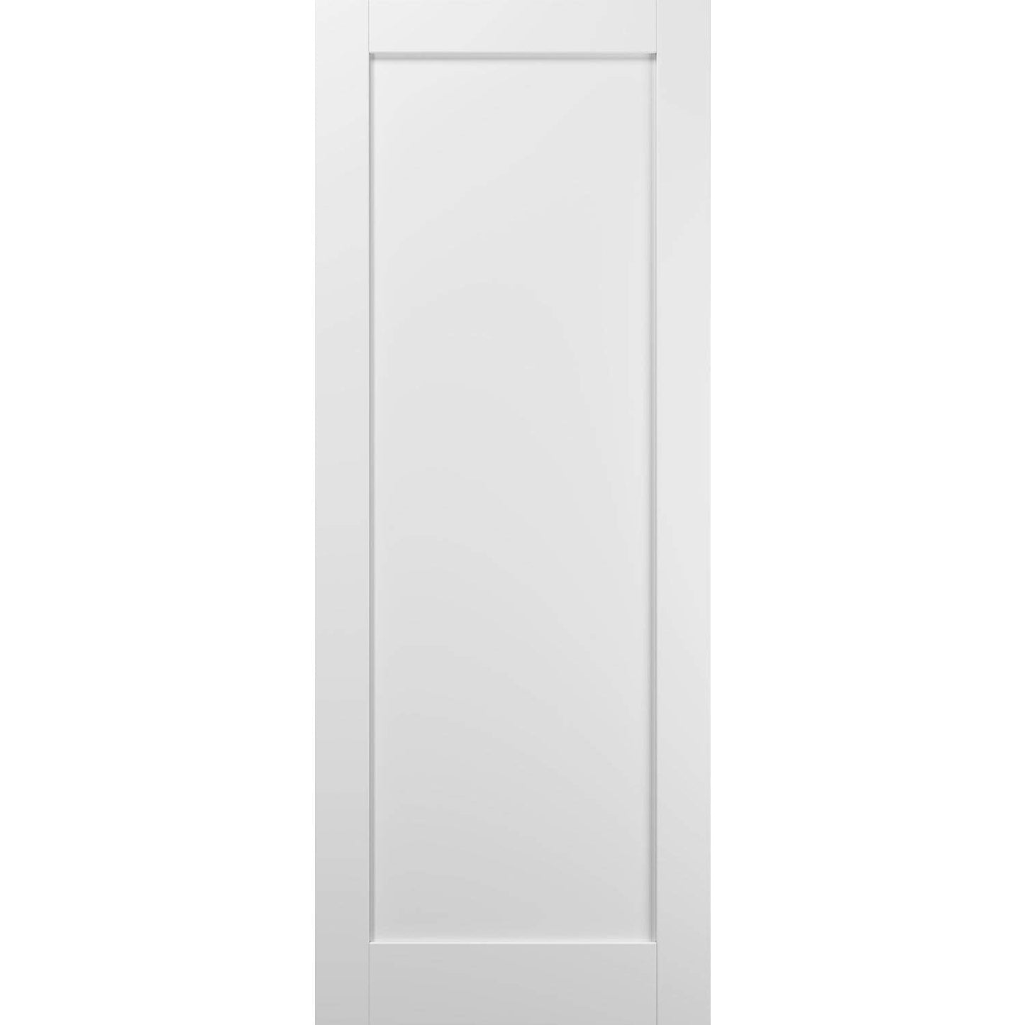 SARTODOORS Slab Barn Door Panel | Quadro 4111 White Silk | Sturdy Finished Wooden Modern Doors | Pocket Closet Sliding-42 x 96"