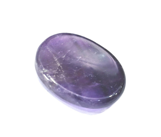 GEMSCITE Amethyst Thumb Worry Stones Metaphysical Gemstone Crystal Healing Reiki Men Women Gift FENG Shui Positive Energy Love Wellness Palm Stones Wicca Powerful