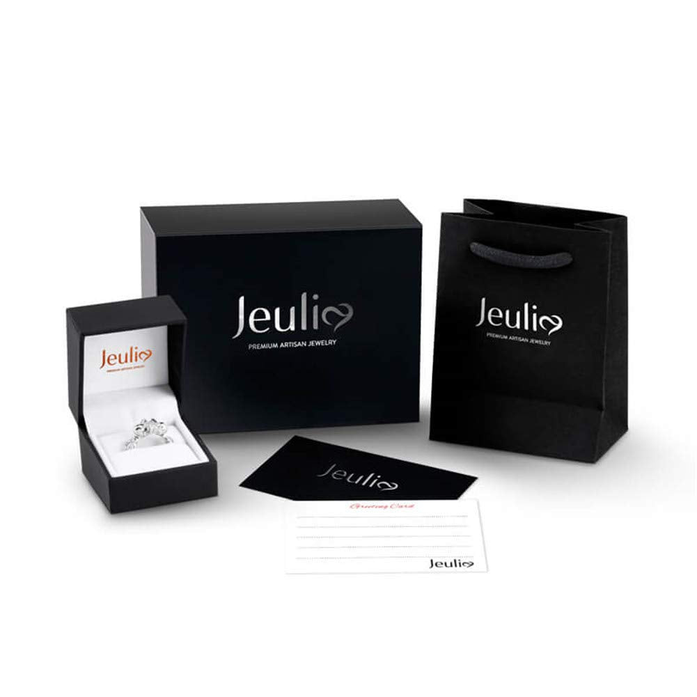 Jeulia Brilliant Classic Band Rings Sets for Women 925 Sterling Silver Fashion Ring Sets Wedding Engagement Anniversary Promise Ring Bridal Sets Jewelry (6.0(U.S))