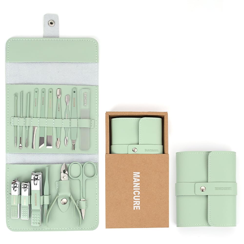 Juego de cortaúñas, kit de manicura y pedicura, kit de cuidado de uñas, cortaúñas para adultos, kit de cuidado de uñas para Hombres, kit de cuidado de uñas, kit de uñas de viaje, manicura Profesional