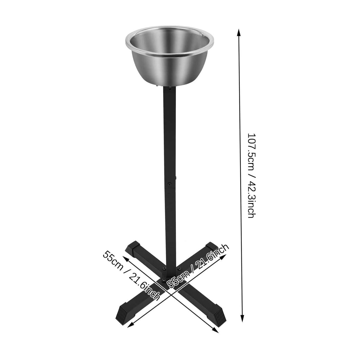 LIAUHO Portable Gym Chalk Stand, 21.6*21.6*42.3in Freestanding Holder with Bowl, Chalk Stand for Physical Education Teacher, Athlete, Gymnastics, Weight Lifting, Climbing Sports Supplies Accessories