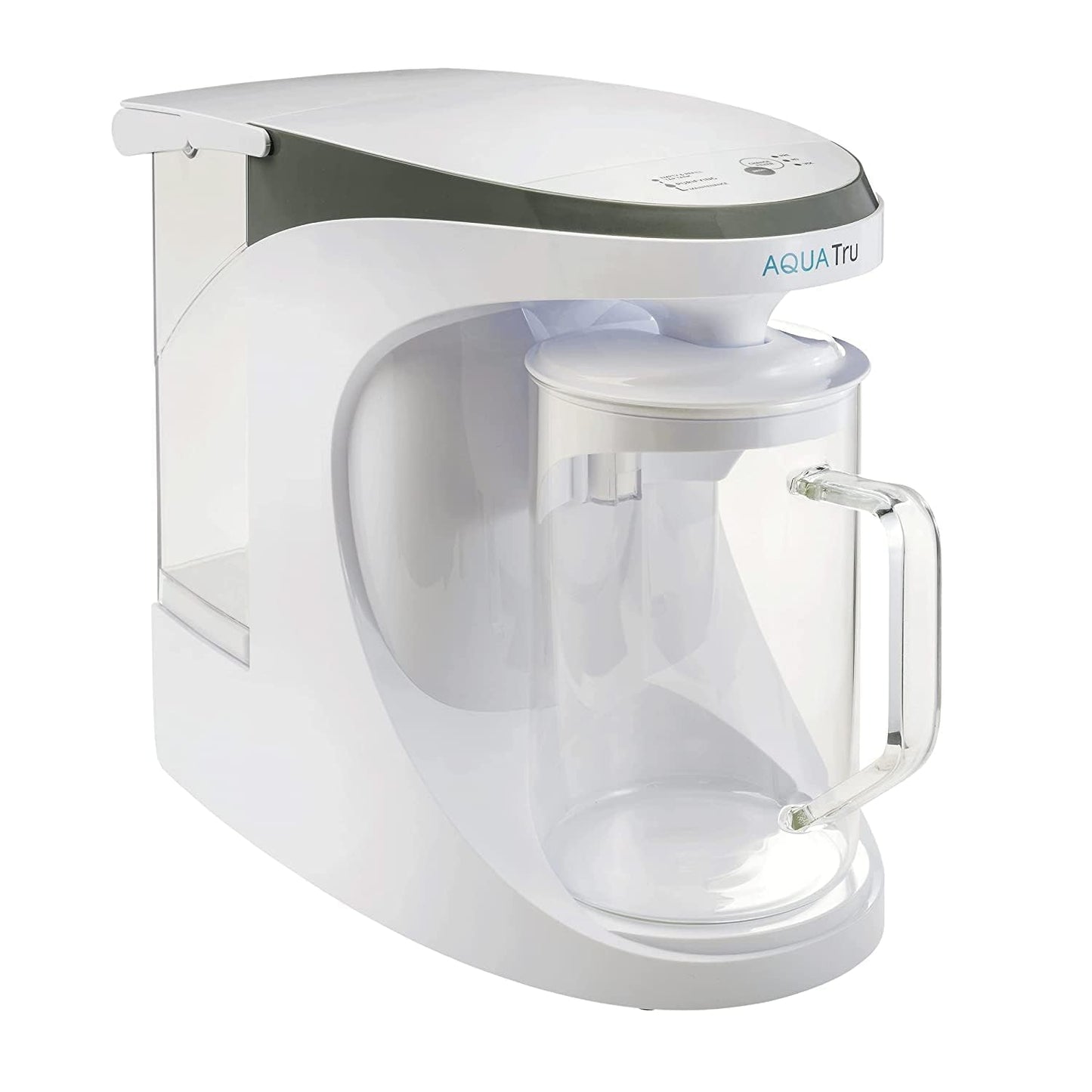 AquaTru Carafe Countertop Water Purifier | Compact 4-Stage Reverse Osmosis System with Glass Carafe Removes 84 Contaminants Including Forever Chemicals, Lead & Fluoride | No Plumbing