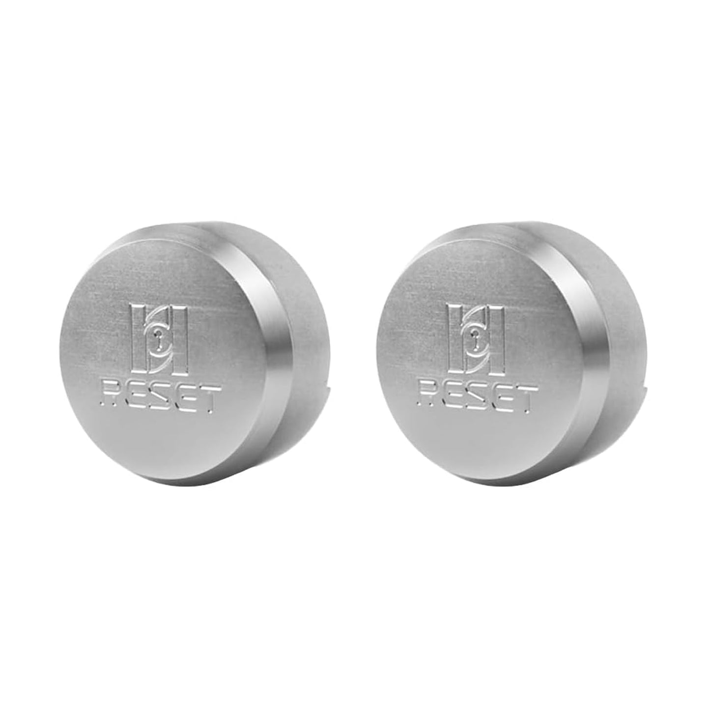 RESET-903 2 Pack Keyed Alike Puck Locks, 2-7/8" Hidden Shackle Padlocks with Keys, Heavy Duty Aluminum Alloy Body & Stainless Steel Shackle, Trailer Door Lock for Vans, Containers, Gates