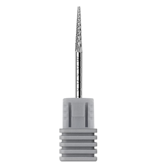 Makartt Nail Drill Bit:Cuticle Bit for Nail Drill 3/32" Safety Under Carbide Cuticle Cleaner Bit for Prep, Trimmer, Professional Art tools for manicure,Needle shape Fine-F