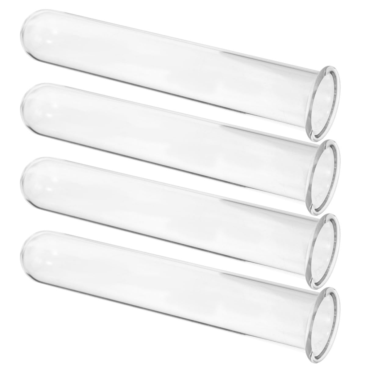 HOOTNEE 4pcs Glass Hydroponic Plant Test Tube Vases 2.5x3x18cm Propagation Tubes for Indoor Terrarium Decor and Desk Plant Cuttings