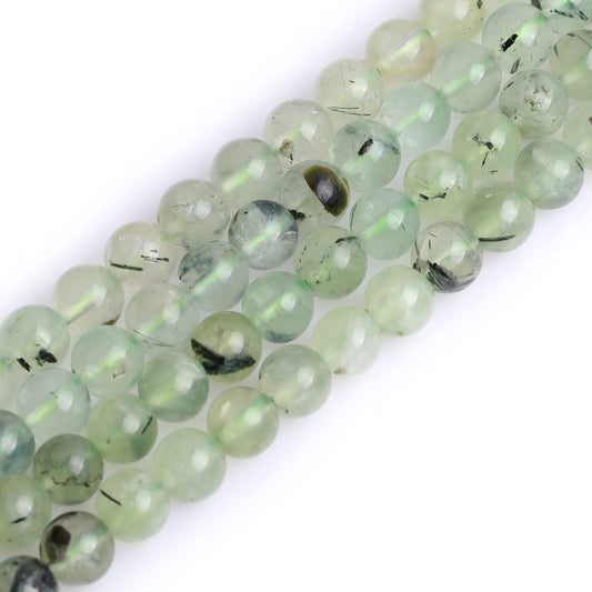GEM-insid Prehnite Gemstone Loose Beads Natural Energy Power Beads for Jewelry Making 8mm Round 15"