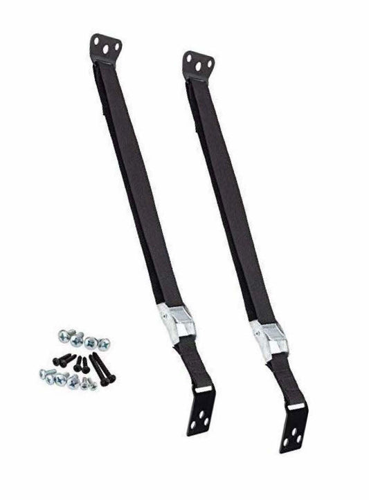Safety Innovations Heavy Duty TV and Furniture Straps - Baby Proofing Anti Tip Straps for Child and Baby Safety - Expert Designed Strap Anchors Furniture to Walls to Prevent Tip-Overs 2Pk (Black)