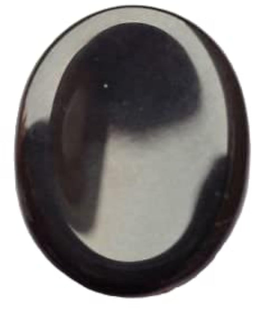crystalmiracle Beautiful Black Agate Worry Stone Positive Energy Crystal Healing Thumb Stone for Reiki Protective Meditation Feng Shui Gifts for Men Women