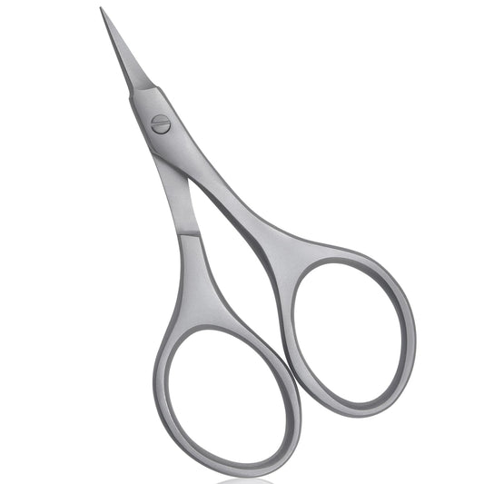 Nexorra German Nail Scissor Small Scissors for Nails, Cuticles, Beard, Eyebrows, Sharp Curved Toenails, Stainless Steel, Manicure and Pedicure Grooming Scissors for Men & Women Beauty Scissor.