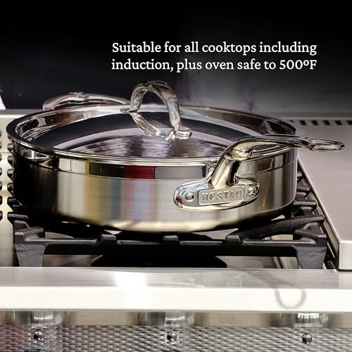 Hestan ProBond Forged TITUM - Professional Clad Stainless Steel, Nonstick, 10-Piece Cookware Set, Induction Compatible, Made without PFOAs