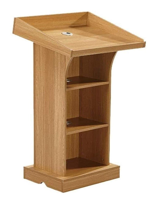 LaseVe Lectern Podium Stand, Modern Minimalist Panel Podium Director Moderator Reporting Stage Ideal for Sermons and Presentations (Color : Sandalwood) (New Oak) (New Oak)