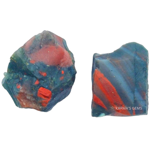 Crystals, Rocks, Crystals and Healing Stones, Witchcraft Supplies, Healing Crystals, Stones, Healing Stones, Rock Collection, Agate, Raw Stones (African Bloodstone, 2 Pcs)