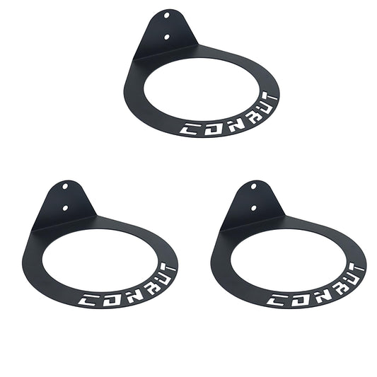 CONBUT Medicine Ball Rack Exercise Ball Holder Wall Mount, Medicine Ball Storage, 8.8 Inch Inside Diameter Exercise Ball Storage for Gym Exercise Sports Garage Home Commercial Accessory (3pcs)
