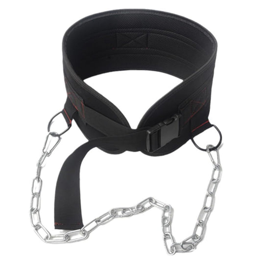 LOOEEL Weightlifting Belt,Adjustable Waist Dip Belt with Chain Strap,Pull Up.Deep Squat Weight-Bearing Straps are Used to Enhance Strength Training and are Suitable for Home and Gym Training.