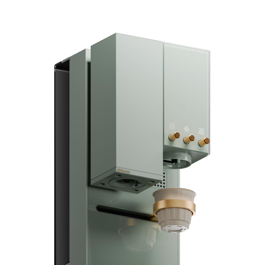 xBloom Studio – The Ultimate Coffee Machine – Drip Coffee Maker with Integrated Grinder, Scale, and 3 Levels of Automation, Sage Green x Gold
