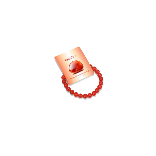Vinswet Healing Crystal Bracelets for Women Men 8mm Carnelian Natural Stone Beaded Stretch Bracelet Handmade Gemstone Reiki Spiritual Jewelry Gifts