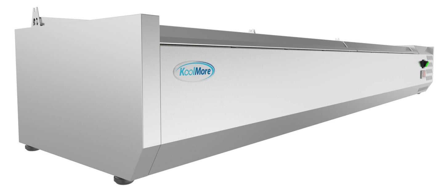 KoolMore SCDC-8P-SSL Commercial-Refrigerator, 71 Inch, Silver