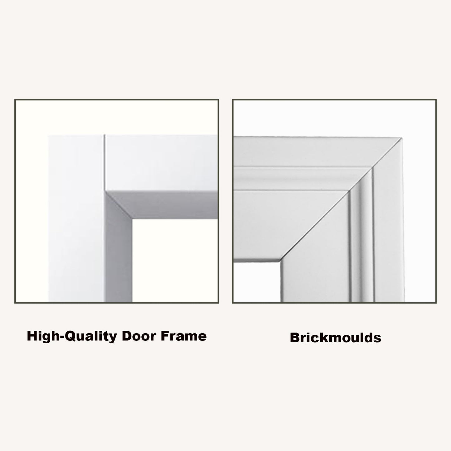 36" x 80" Modern Fiberglass Exterior Door with Frosted Glass, Painted Line Detail, Black Brushed Finish, Right-Hand Inswing