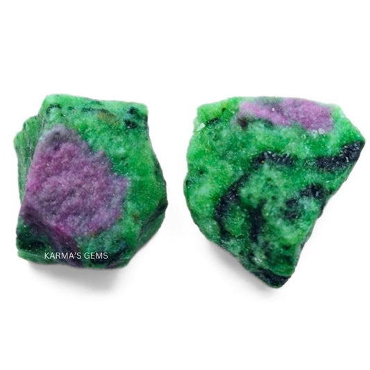 Crystals, Rocks, Jade, Crystals and Healing Stones, Witchcraft Supplies, Healing Crystals, Stones, Healing Stones, Rock Collection, Agate, Raw Stones (Ruby Zoisite, 2 Pcs)