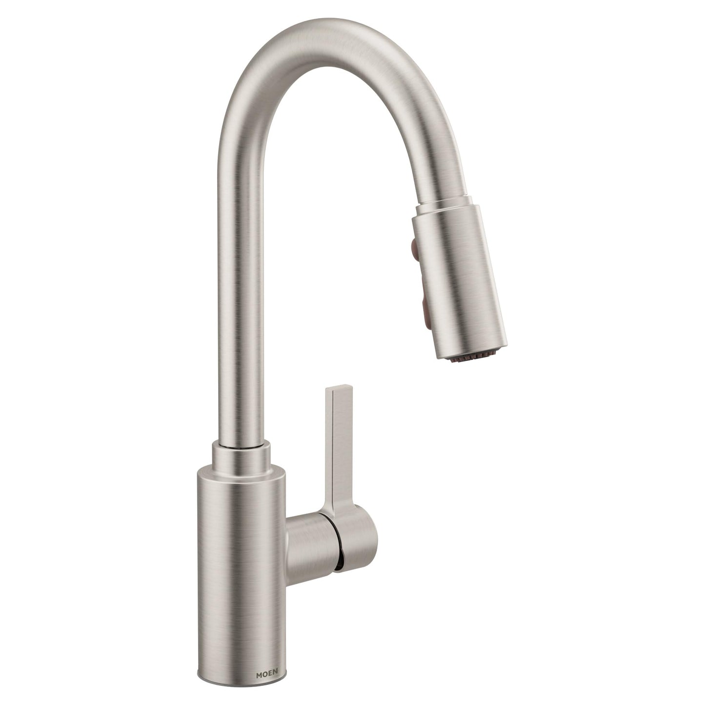 Moen Genta LX One-Handle Modern Kitchen Faucet with Pull Down Sprayer, Reflex Docking Head, and Power Boost for a Faster Clean, Spot Resist Finish, 7882SRS