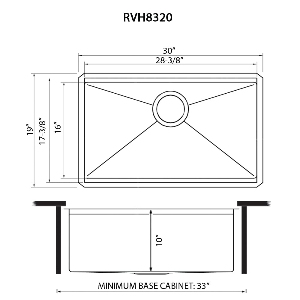 Ruvati 30-inch Round Corner Undermount 16 Gauge Stainless Steel Workstation Kitchen Sink Single Bowl – Soundproof Multifunction Chef Sink with Cutting Board & Accessories – RVH8320