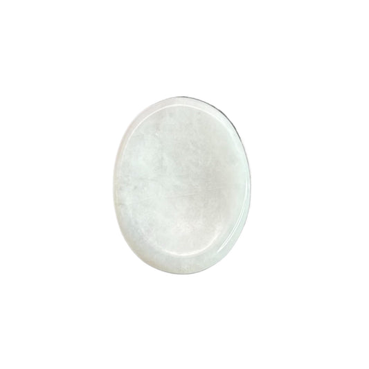 Snow Quartz Thumb Worry Stones Metaphysical Gemstone Crystal Healing Reiki Men Women Gift FENG Shui Positive Energy Love Wellness Palm Stones Wicca Powerful