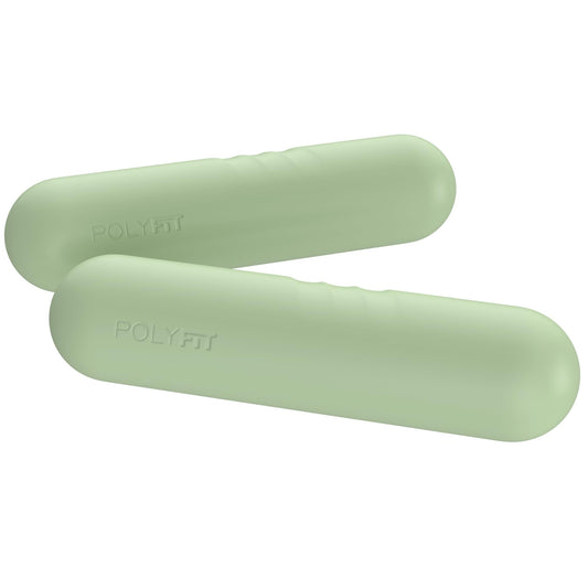Polyfit Dumbbell Weight Bars for Women - 3.3 LB Each | 6.5 LB Pair - Dumbbell Set for Walking, Yoga, Dance, Barre, Pilates, Cardio, Aerobics - Sage