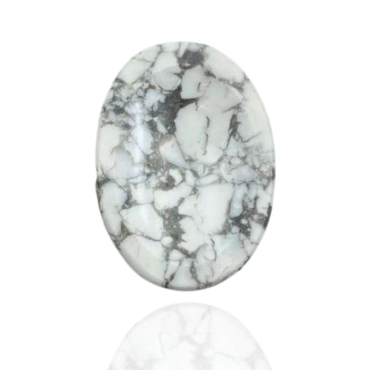 Howlite Thumb Worry Stones Metaphysical Gemstone Crystal Healing Reiki Men Women Gift Feng Shui Positive Energy Love Wellness Palm Stones Wicca Powerful