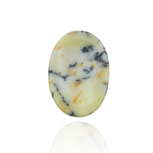 GEMSCITE Dendrite Agate Thumb Worry Stones Metaphysical Gemstone Crystal Healing Reiki Men Women Gift FENG Shui Positive Energy Love Wellness Palm Stones Wicca Powerful