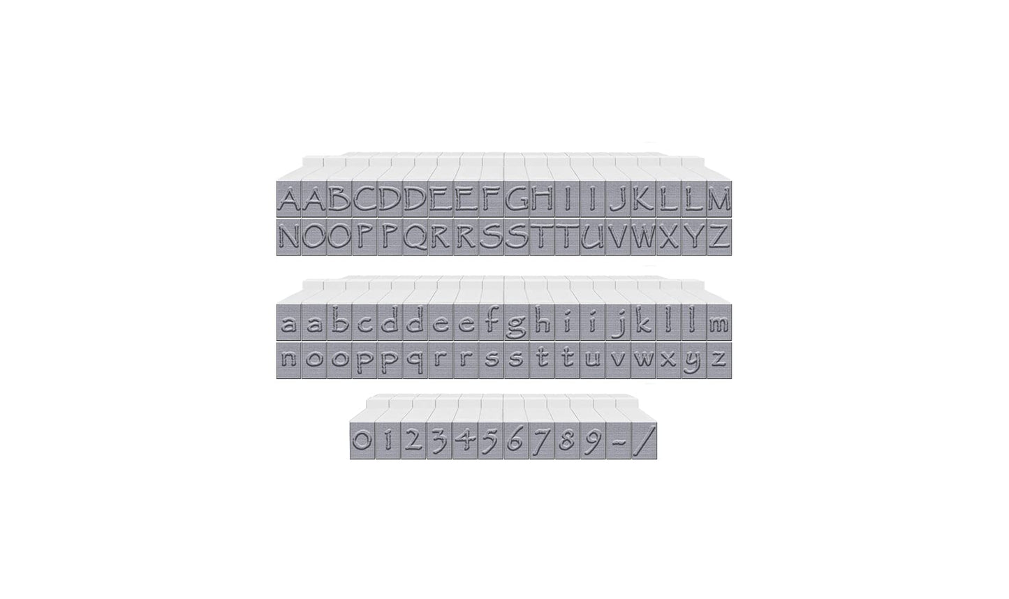 Contact USA Small 84 Piece Papyrus Pegz Alphabet Rubber Stamps