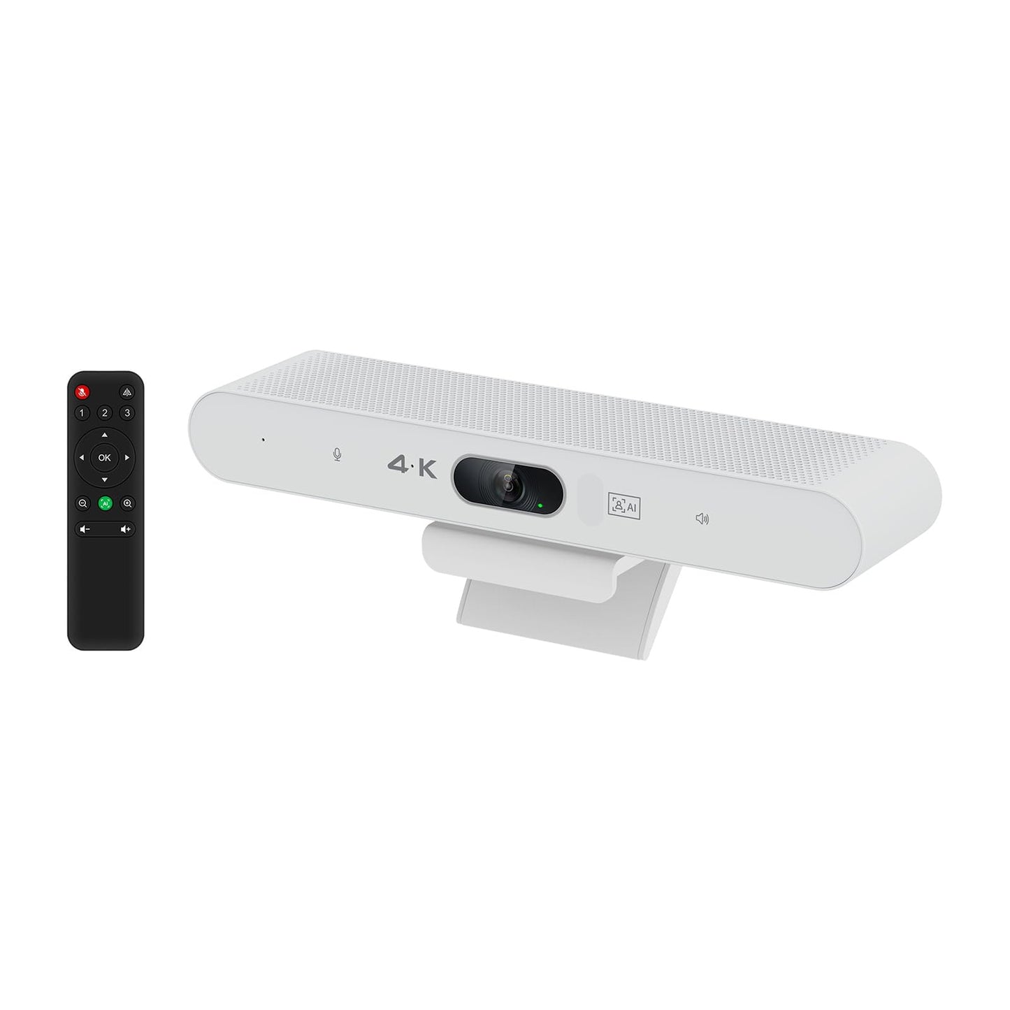 4K All-in-One Video Bar, USB Video Conference System, 4K 8MP Conference Camera & Hi-Fi Speaker & 2 Noise-reducing Mics, Auto Framing & Speaker Tracking, 94°FOV, Auto Light Correction, Plug and Play