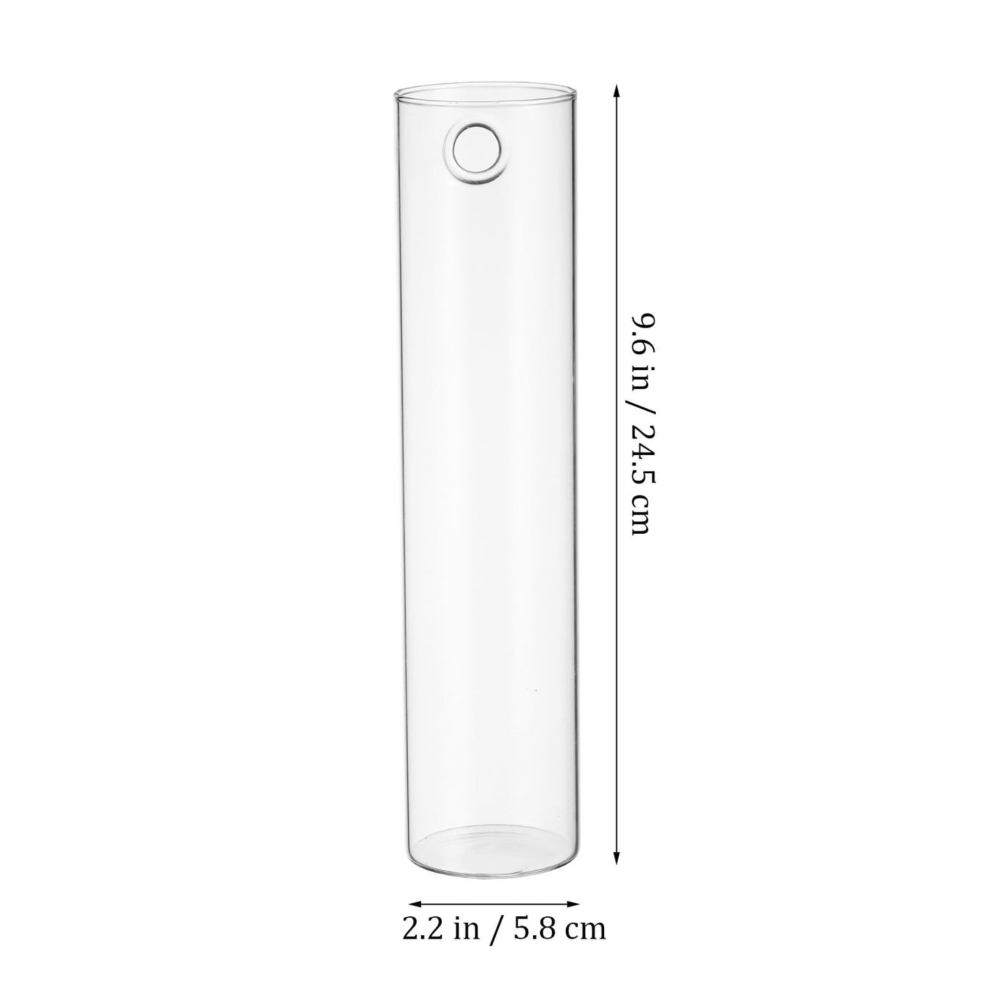 MAGICLULU Wall Mounted Glass Propagation Station Vase for Indoor Plants, Large Cylinder Hanging Planter, Hydroponic Plant Holder, 2pcs for Home Décor and Terrarium Display