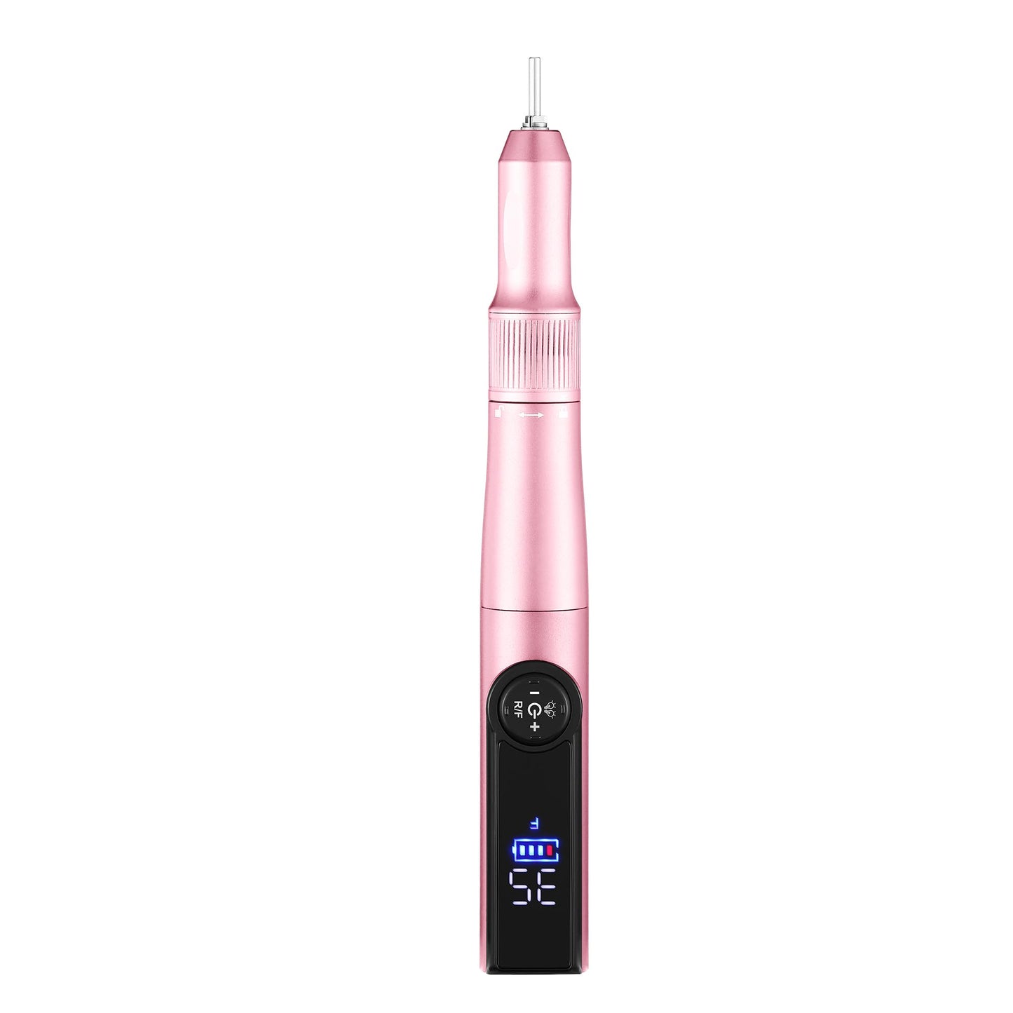 Cordless Electric Nail Drill 35000 RPM, 2 in 1 Professional Nail File Kit for Acrylic/Gel/Dip Powder Nails Removal, Rechargeable & Lightweight, for Manicure Pedicure at Home or Salon (Rose Gold)