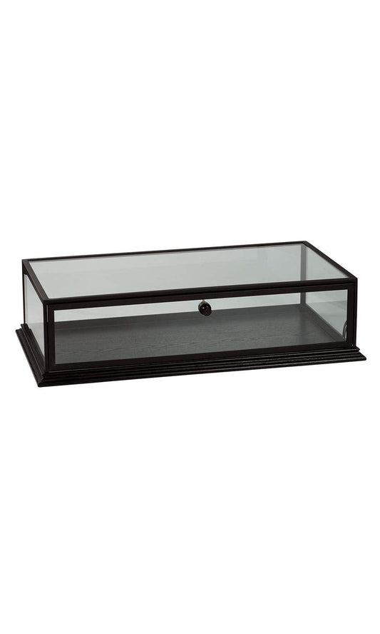 SSWBasics Black Wood Countertop Display Case - Sleek and Durable Design - 31¾ W x 18" D x